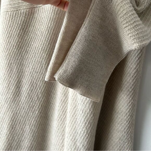 Eileen Fisher Beige Open Front Cardigan Sweater - Picture 7 of 7